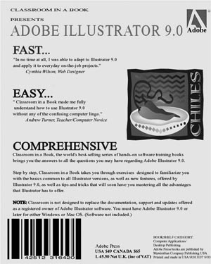 Mockup Design of Back Cover of Adobe Illustrator Text Book