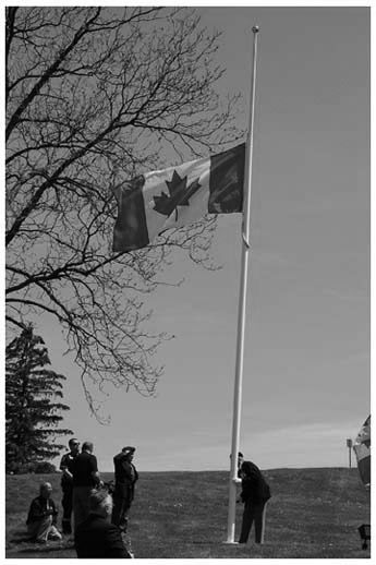 The Flag Raising Ceremony at Parkwood Hospital in London, Ontario 