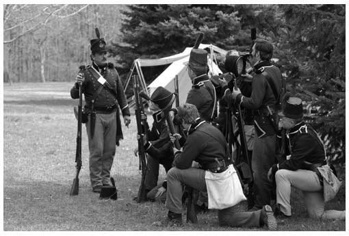 Reenactors at the War of 1812 Reenactment at Longwoods Conservation Area